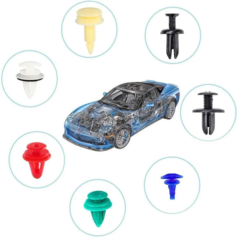 925PCs boxed buckle set with 26 kinds of nylon plastic automobile body fasteners and tools