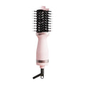 Pink dual-function hair dryer curling comb with heating and cooling features, model YZM-8015