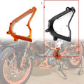 KTM Duke motorcycle replacement chain cover in black or orange for 2017-2020 models