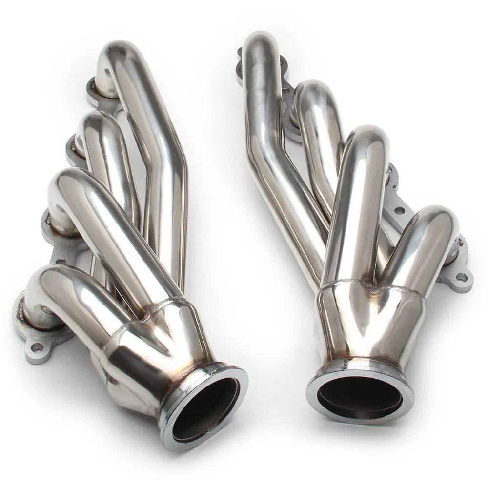 Polished silver 304 stainless steel exhaust manifold for Chevrolet LS engines