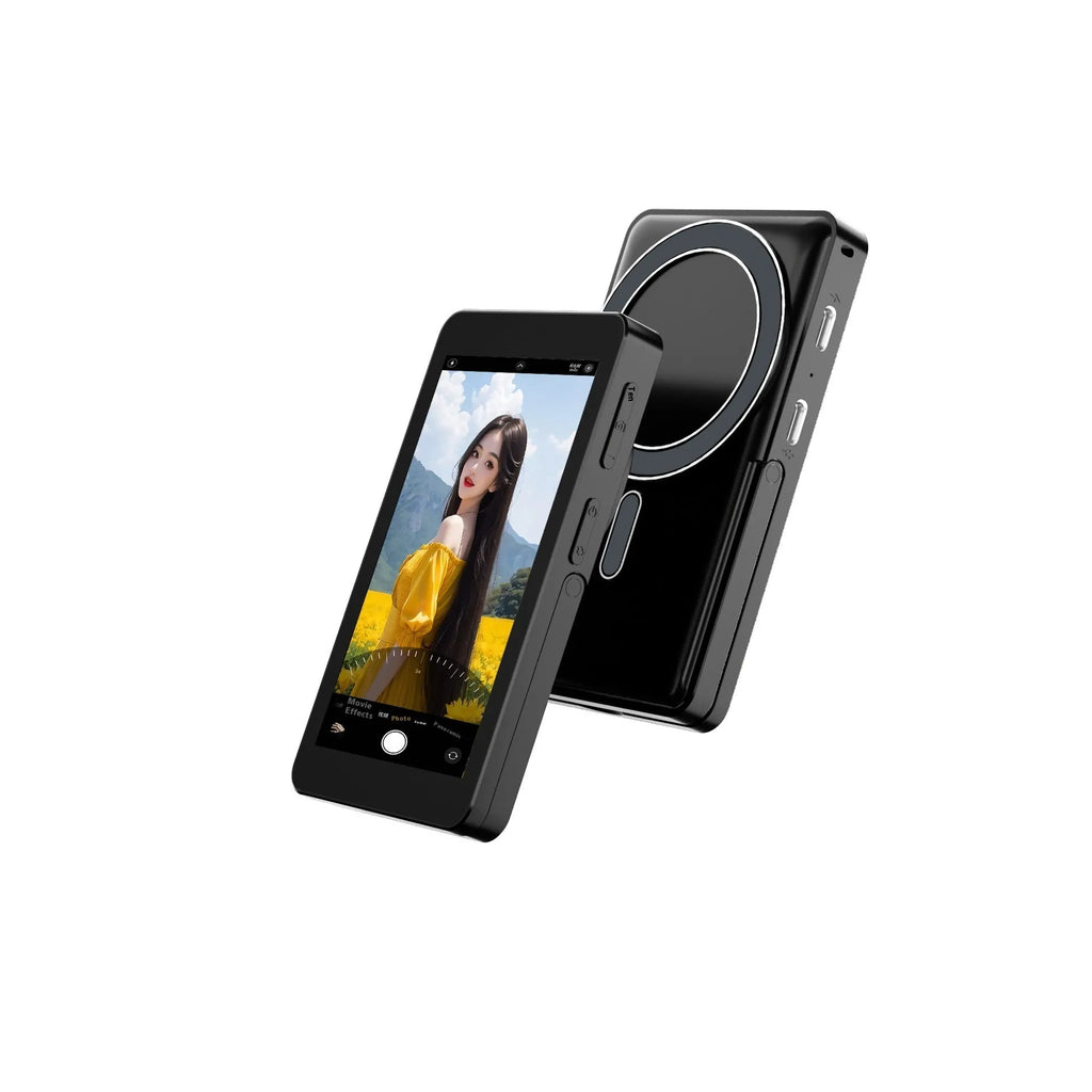 4 inch touch screen phone monitor bracket with rear magnetic suction, aluminium alloy body, HD display, black or grey