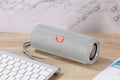 Fabric portable Bluetooth speaker with card holder in six colours including camouflage and gold