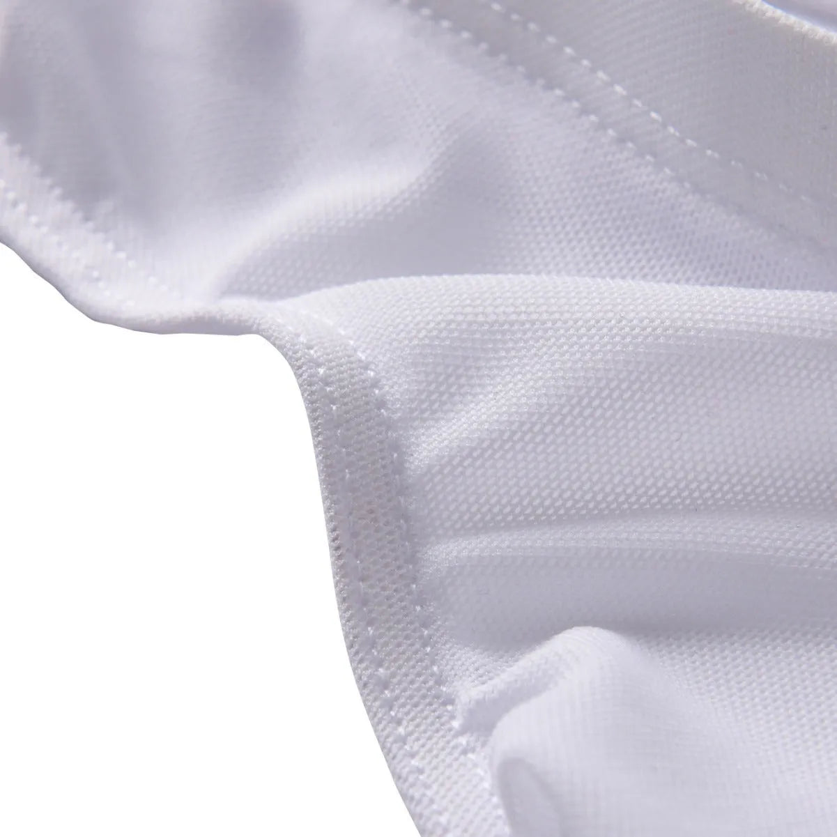 Men's black ice silk triangle mid waist shorts with quick-drying nylon fabric on a grey background