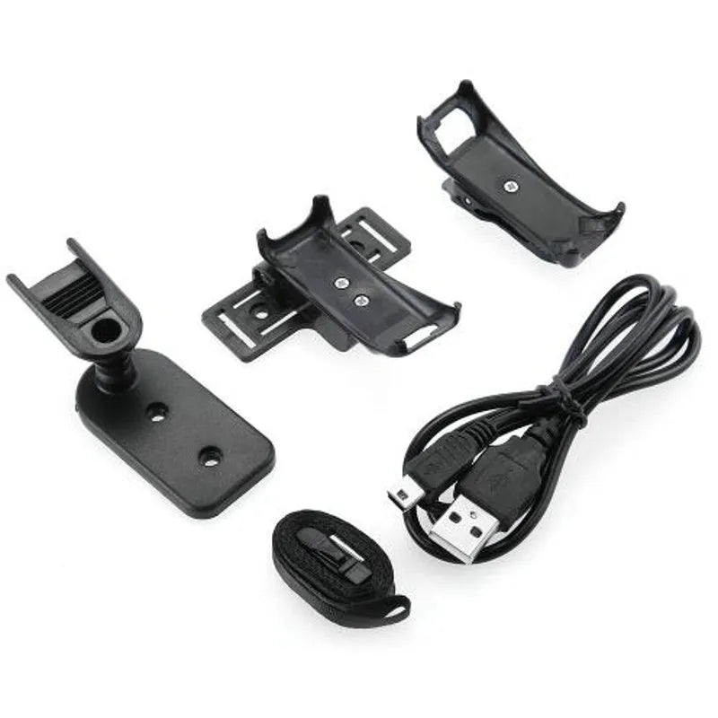 Black mini action camera with USB port for outdoor sports recording