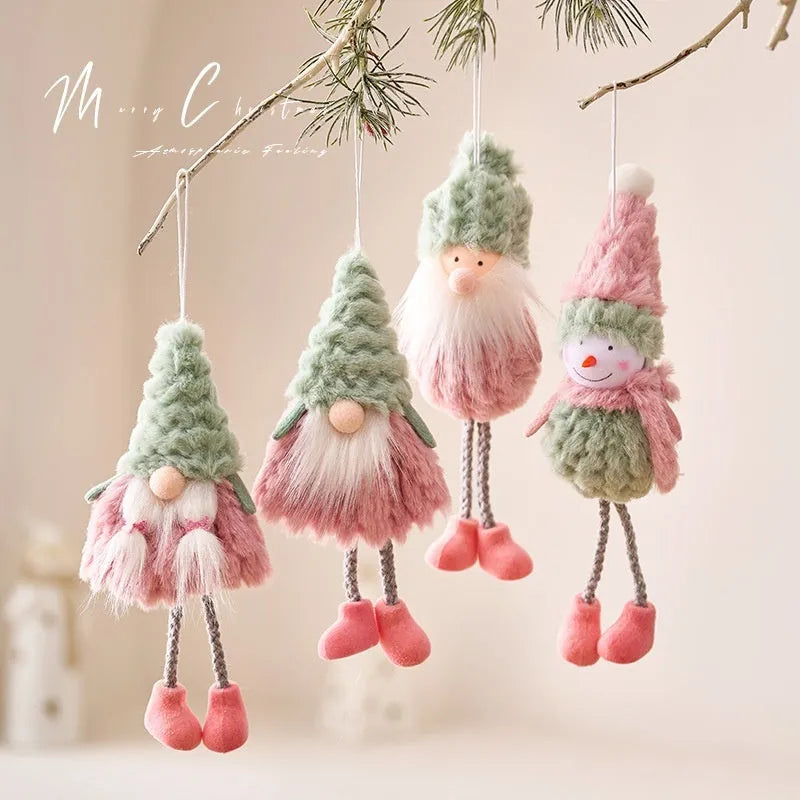 European style Christmas tree pendant in Santa or snowman design, one of six colour options