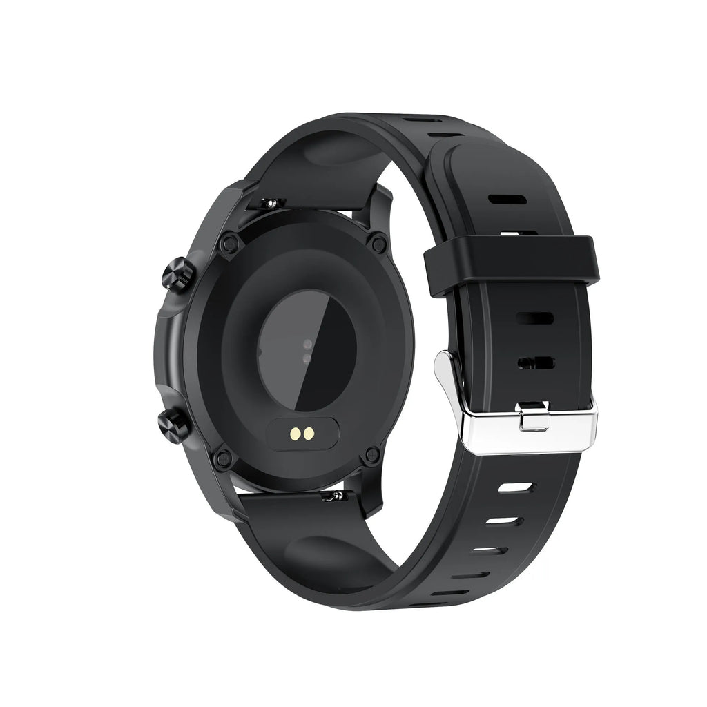 Youth2 Body Temperature Smart Bracelet in black or grey with 1.3-inch screen and zinc alloy case