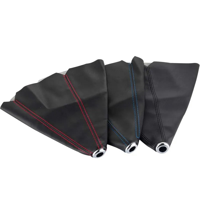 General Motors PU leather gear cover in black, blue, and red colour options.