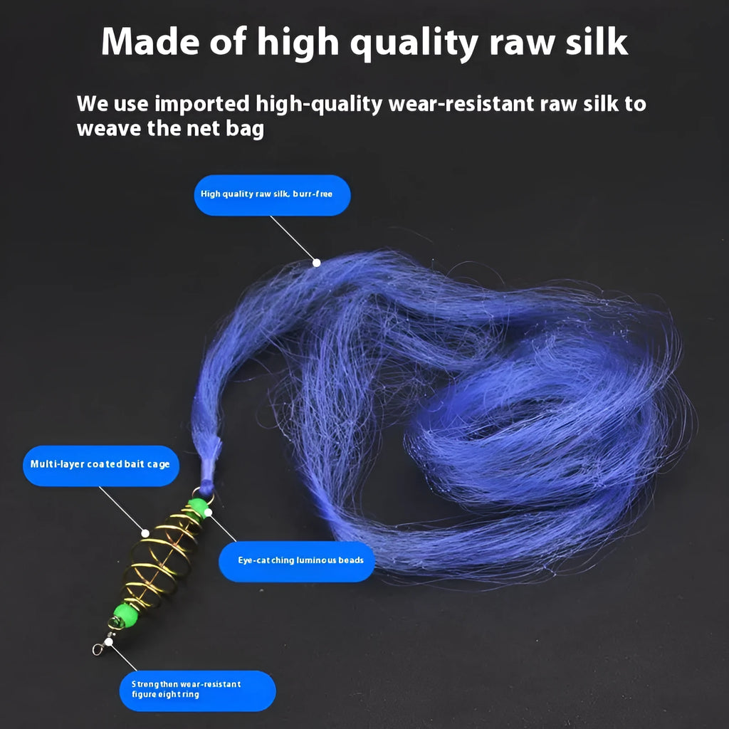 Hand sprinkle fishing net with nylon mesh and metal construction showing multiple mesh size options