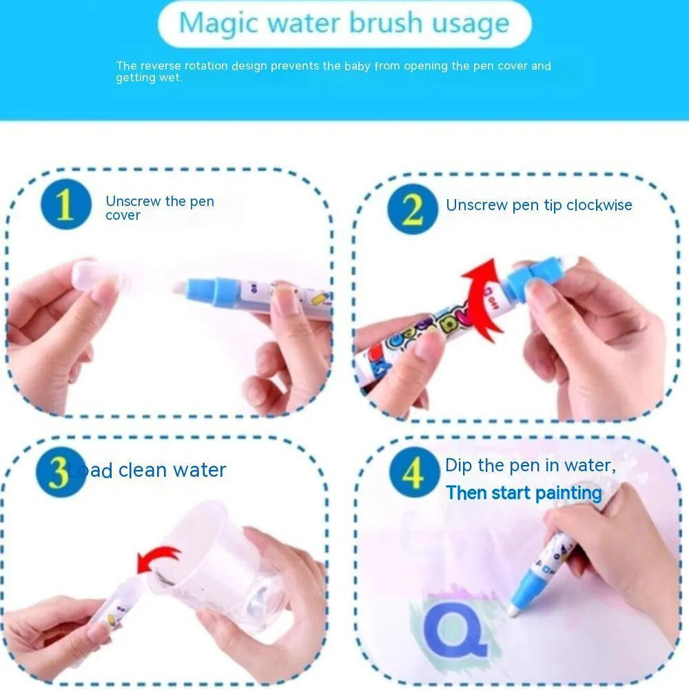 Blue plastic water brush pen 1.5x12cm for water album and water canvas, model No 1