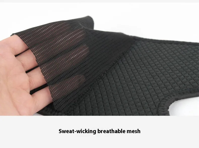 Men's joint tendon sheath support gloves made from grey neoprene and aluminium plywood.