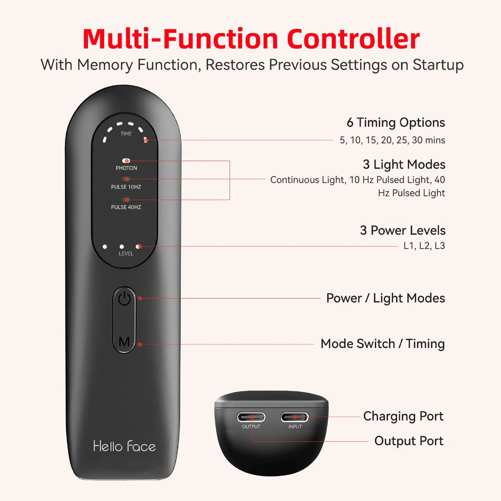Red light hot compress neck mask with TENS pulse controller for cervical vertebra physiotherapy