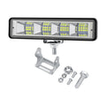 Four white LED work lights with aluminium housing for automotive and off-road vehicle installation