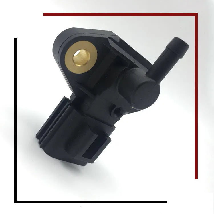 Black intake pressure sensor for Ford and Lincoln vehicles with connection terminals