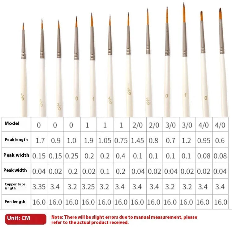 Pearl White fluorescent marker set with nylon wool hooks, nickel plated tubes, and solid wood holders for watercolour line art