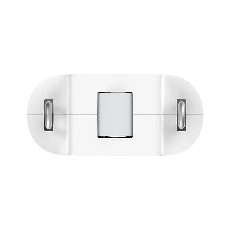 White USB rechargeable automatic curtain opener motor with wireless remote control.