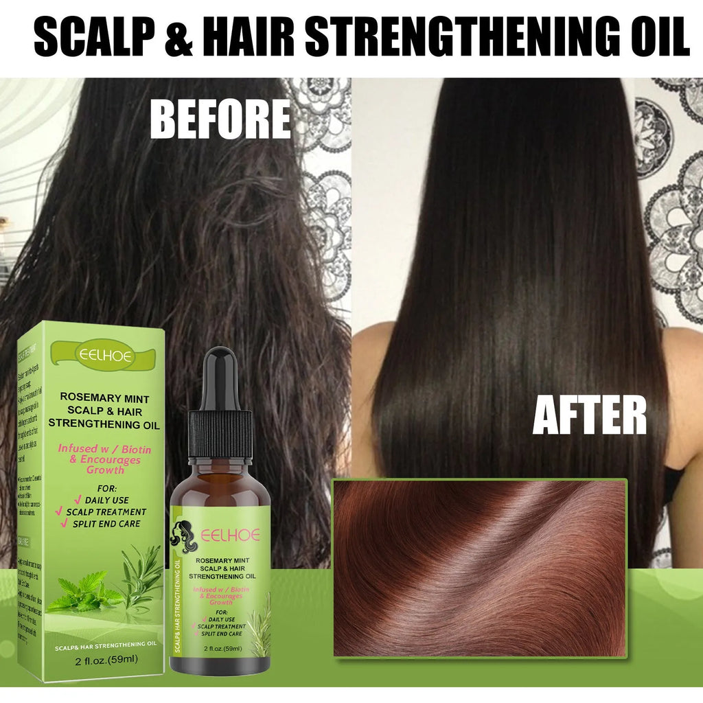 Rosemary Mint Hair Growth Fluid 59ml bottle with natural plant extracts for hair nourishment