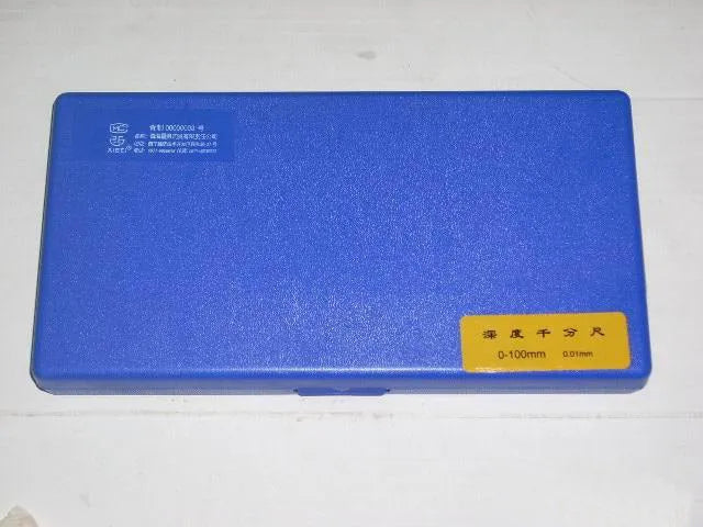 Depth micrometer measuring instrument with 0-100mm range and 0.01μm resolution for internal depth measurements
