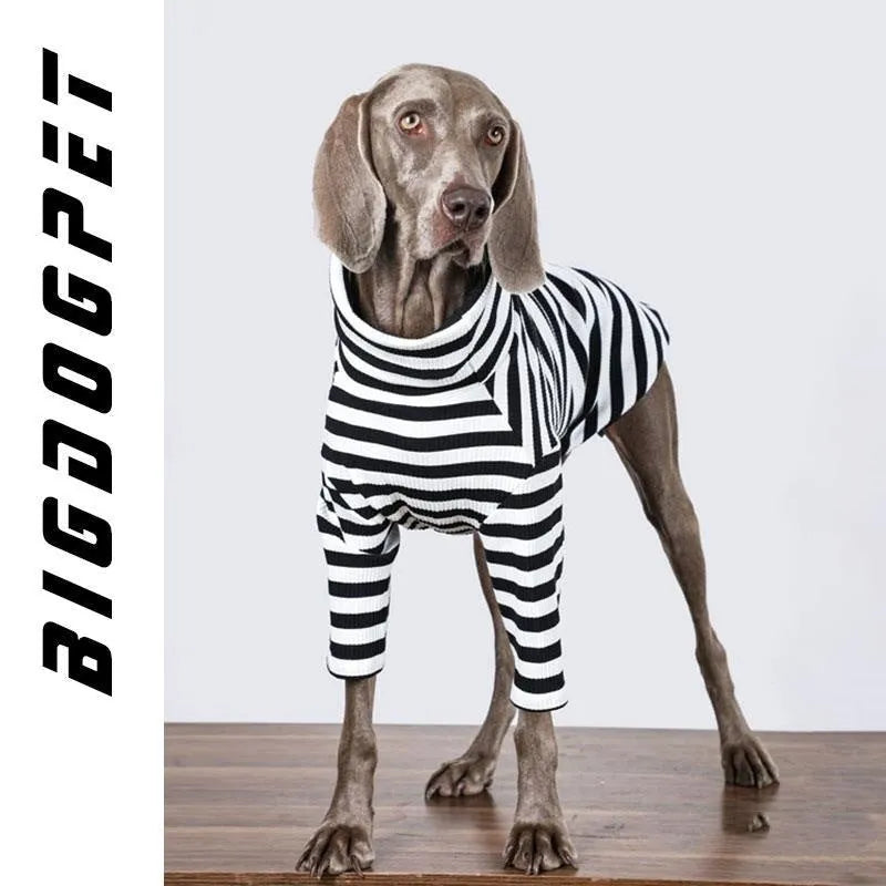 Black and white polyester dog jacket for large breeds in thin inner match design