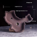 Purple sand small ceramic flower pot for desktop bonsai and green plants, ancient red mud appearance
