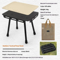 CLS Outdoor dual-use folding stool in aluminium alloy, showing stool and table configurations with storage bag