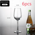 Clear PC acrylic wine glass with modern design, available in 550ml and 300ml capacities for drop-resistant beverage service