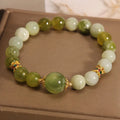 Xiuyan jade green women's bracelet with adjustable 18-20cm length and smooth polished surface