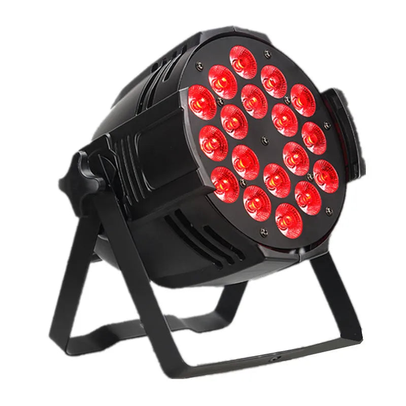 LED18 full-colour par light with 18 LED dyeing lights, 110-240V soft light fixture for stage and event use