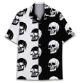 Men's casual Hawaiian shirt with Cuban collar in digital printed pattern, made from polyester fibre