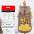 Brown cotton pet sweatshirt for a dog, showing leisure-style design.