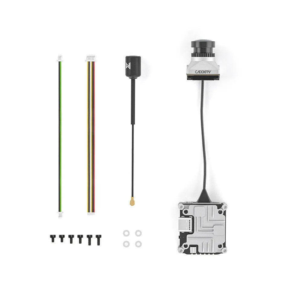 Silver Caddx ADAPTS DJI FPV digital image transmission machine with handle remote and accessories