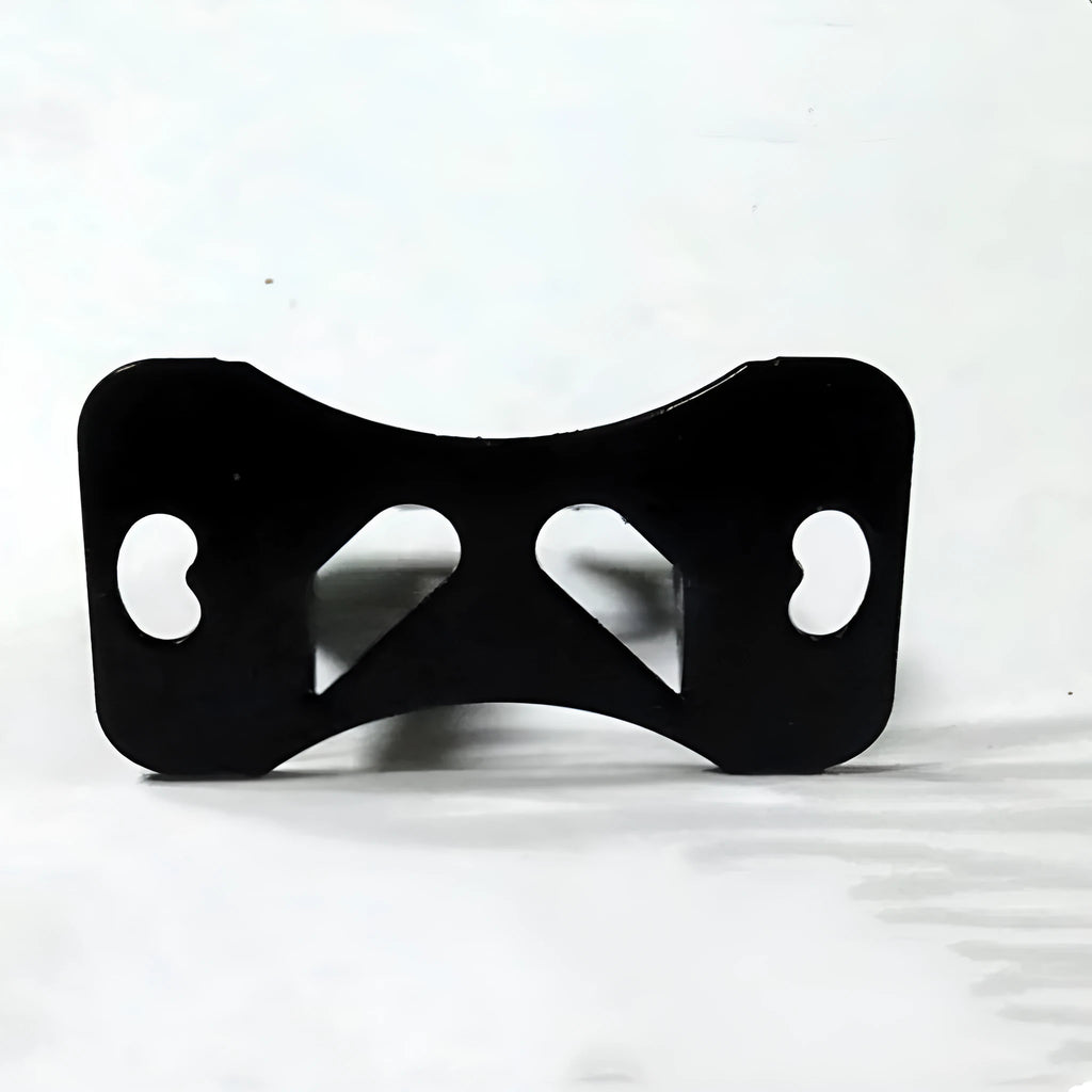 Black metal universal car camera holder with adjustable angle bracket and four mounting screws