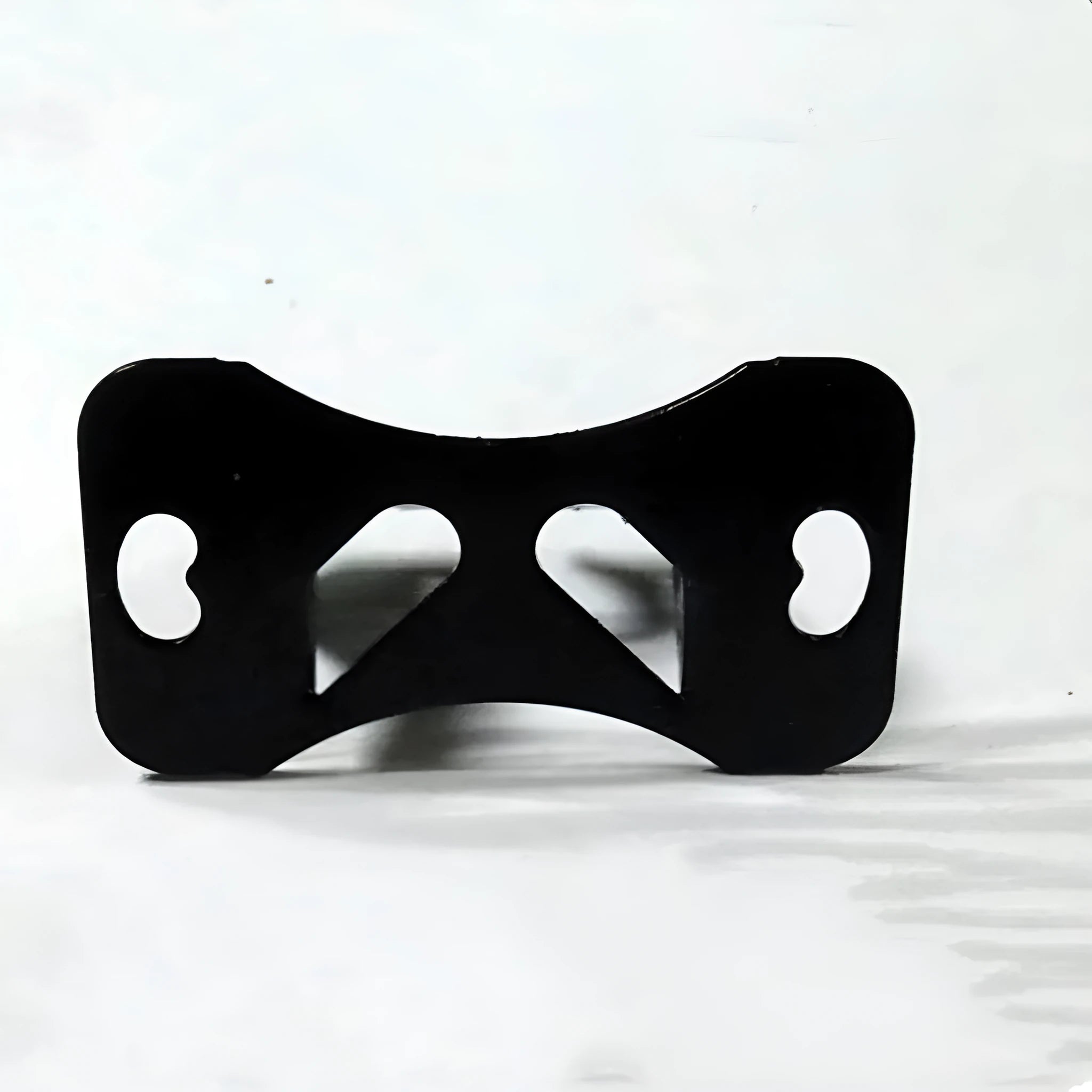 Black metal universal car camera holder with adjustable angle bracket and four mounting screws