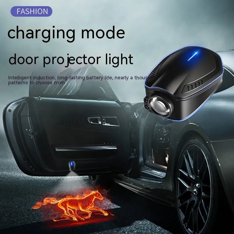 Bright black car atmosphere light laser projector with ABS plastic housing and universal vehicle fitment