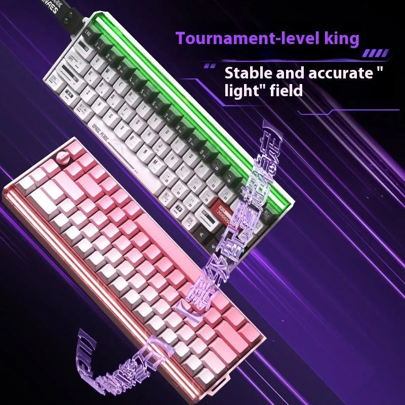 BOOM68 mechanical keyboard with 68-key compact layout and magnetic axis technology in Green Magic Blade colour option