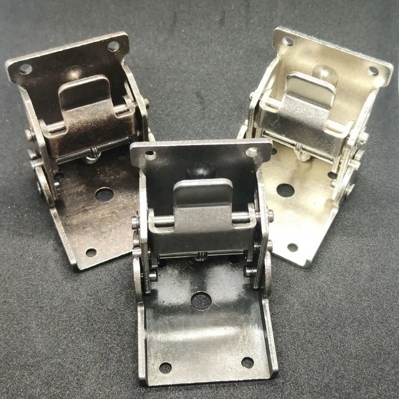 Folding hinge with 0-90 degree range for cabinet and wardrobe hardware in multiple finish options