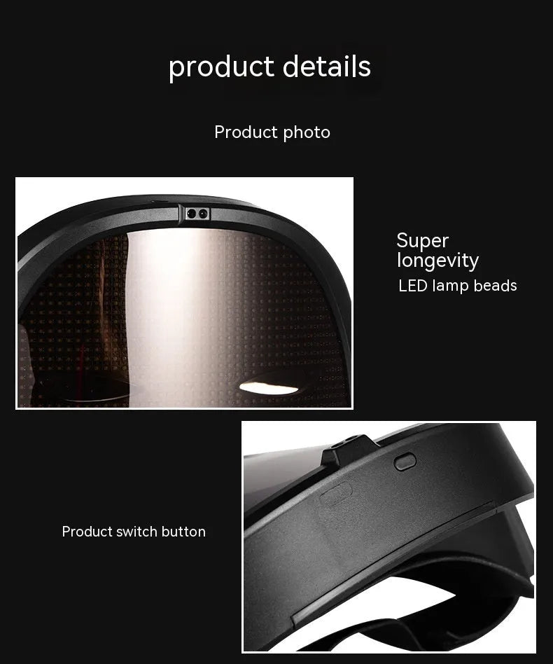 Avengers-themed LED luminous face mask with full colour changing display and gesture control