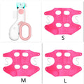 LED pet nail trimmer in blue or pink with built-in light and stainless steel blade for cats and dogs