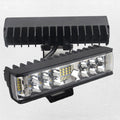 Black aluminium LED strip work light with straight-line shape measuring 153mm long