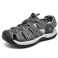 Women's black leather mesh sandals with elastic band and rubber sole, shown in size 38.