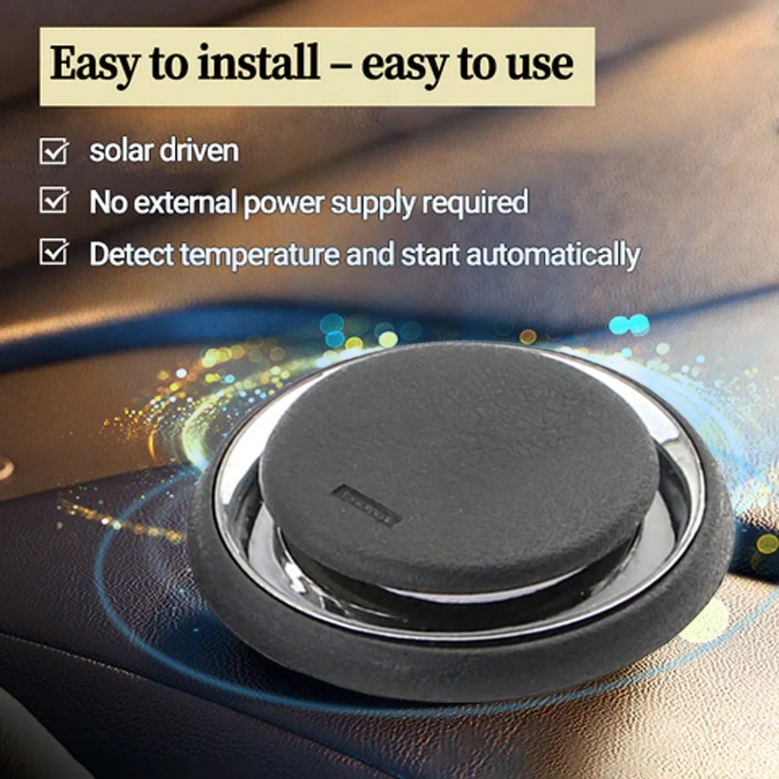 Black plastic portable car deicing instrument showing compact square shape.