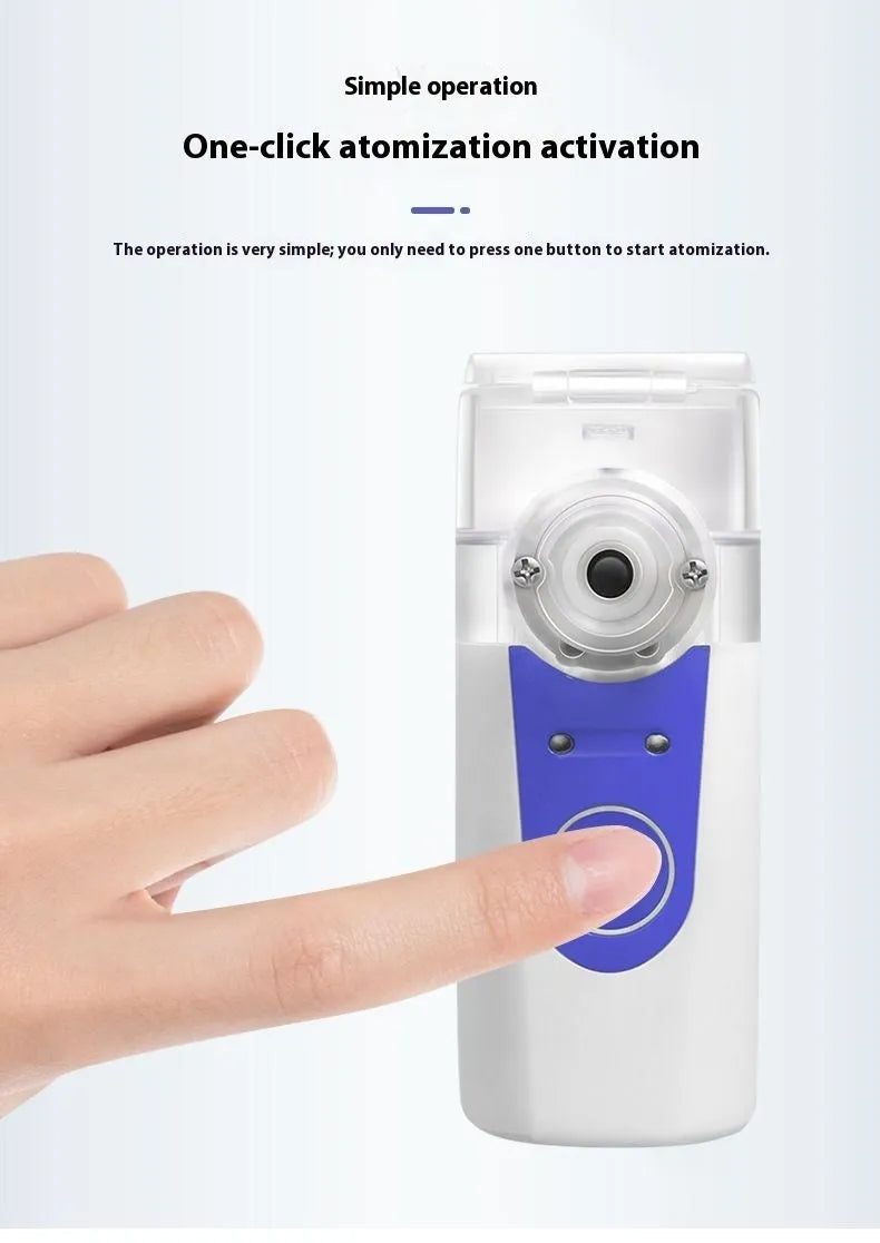 USB handheld columnar nebuliser with 0.5L water tank for quiet drug atomisation below 36dB