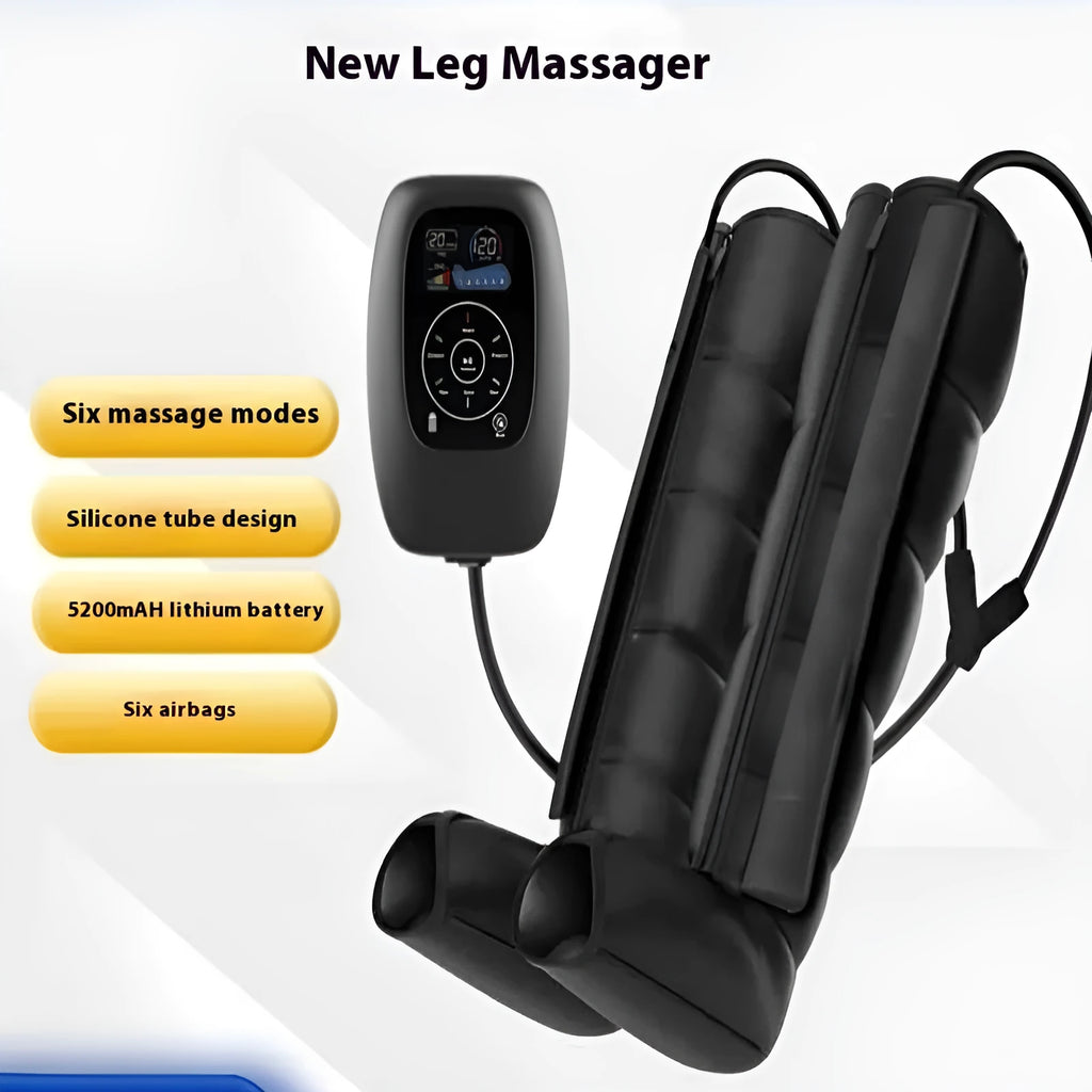 Air pressure massage pad with remote control for legs, arms, and waist