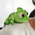 Chameleon shoulder plush doll with disk base, 16cm long, short plush and PP cotton filling