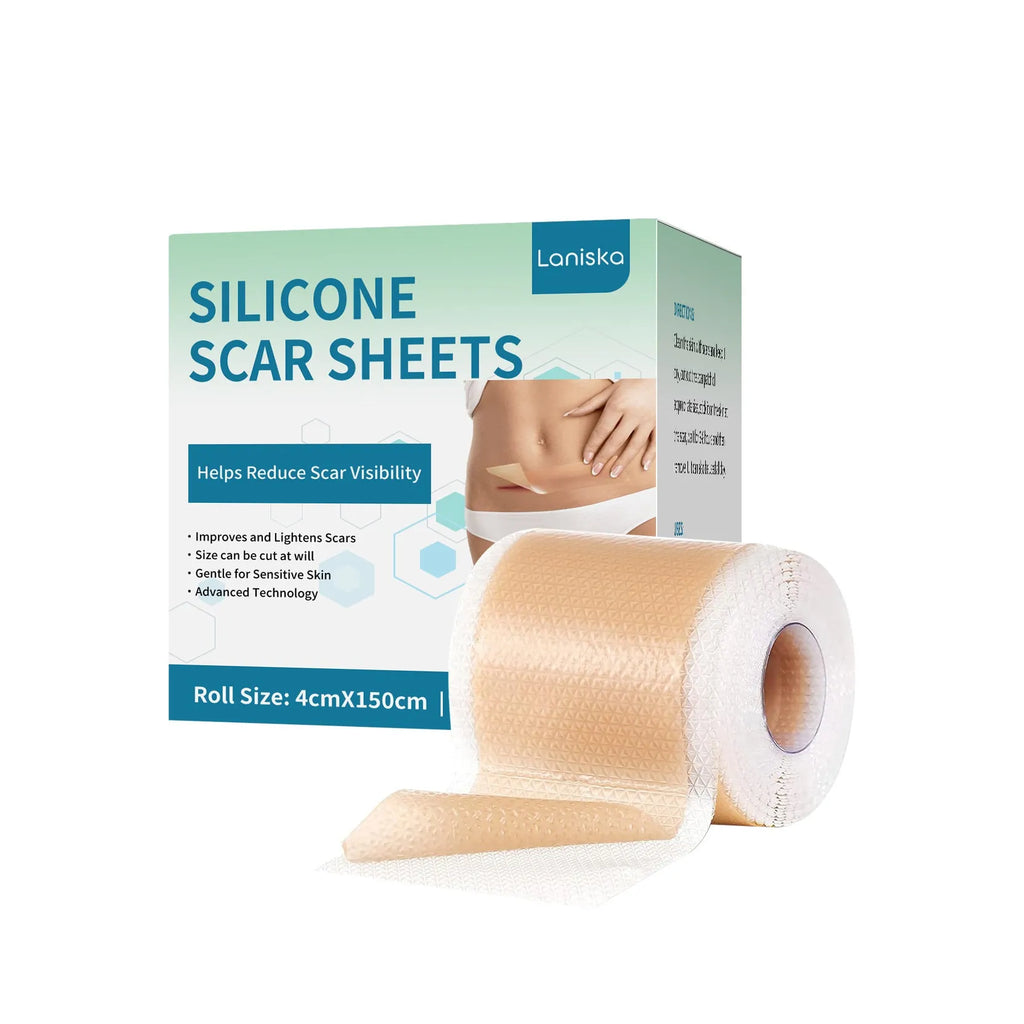 One roll of transparent silicone scar patch paster for scar management.
