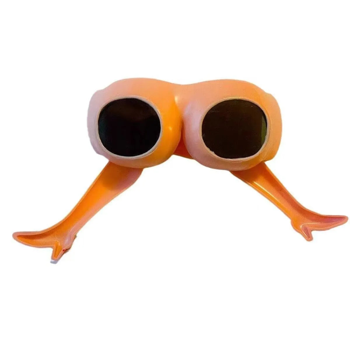 Orange personality sunglasses with 15x20cm oversized frames and exaggerated leg hip design