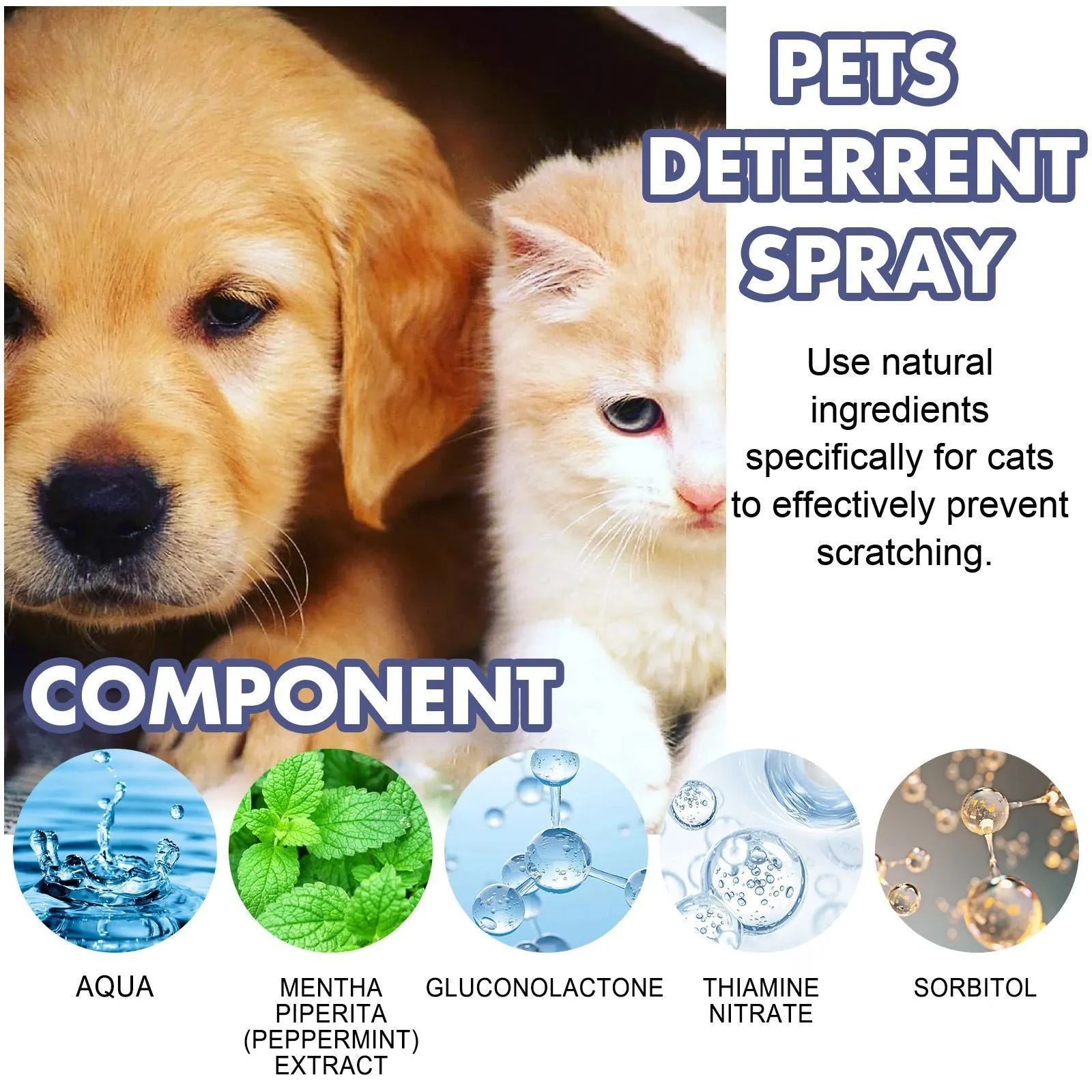 50ml pet anti-scratch spray bottle for dogs and cats to protect doors and sofas