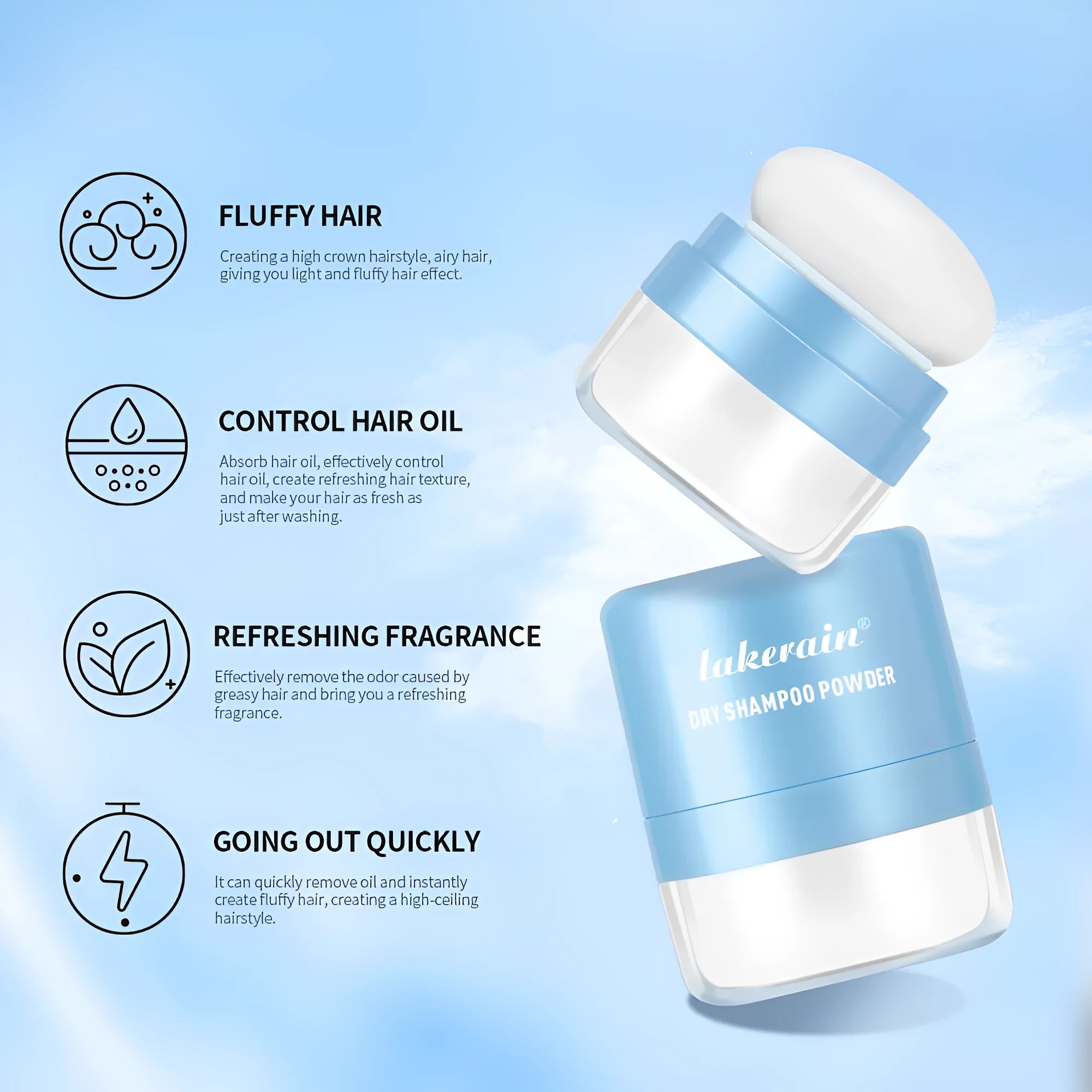 Disposable 5g dry hair booster powder kit with sponge headband and mirror for bangs.