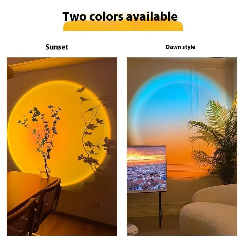 Sunset light wall spotlight with aluminium shell, 220V switch control, open-mounted or embedded 65-80mm fitting