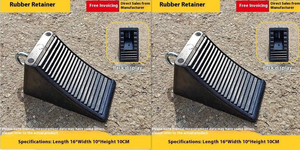 Portable car anti-slip retainer triangle with wood pattern design and adjustable height up to 26cm