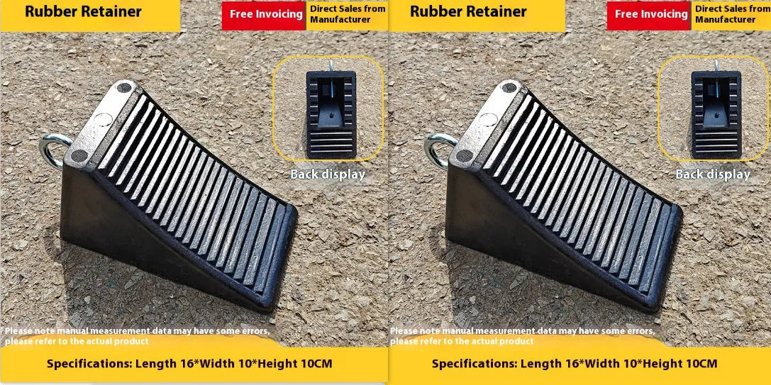 Portable car anti-slip retainer triangle with wood pattern design and adjustable height up to 26cm